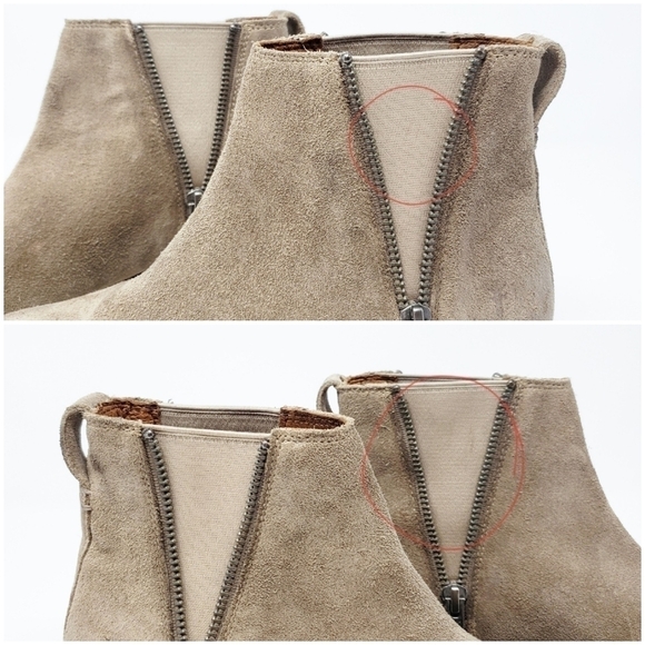 FRYE Carly Chelsea booties in oiled suede